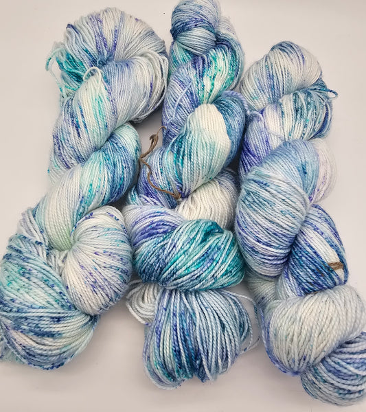 Favorite blue fingering weight yarn