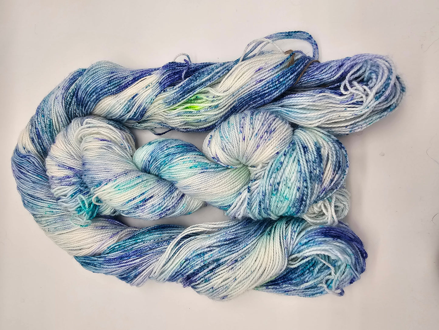 Favorite blue fingering weight yarn